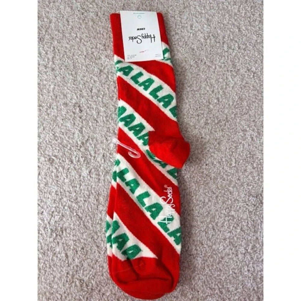 Happy Socks Christmas Fa La La La Sock NWT